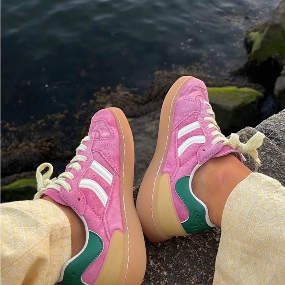 Coolway Goal Women's Pink and Green Sneakers